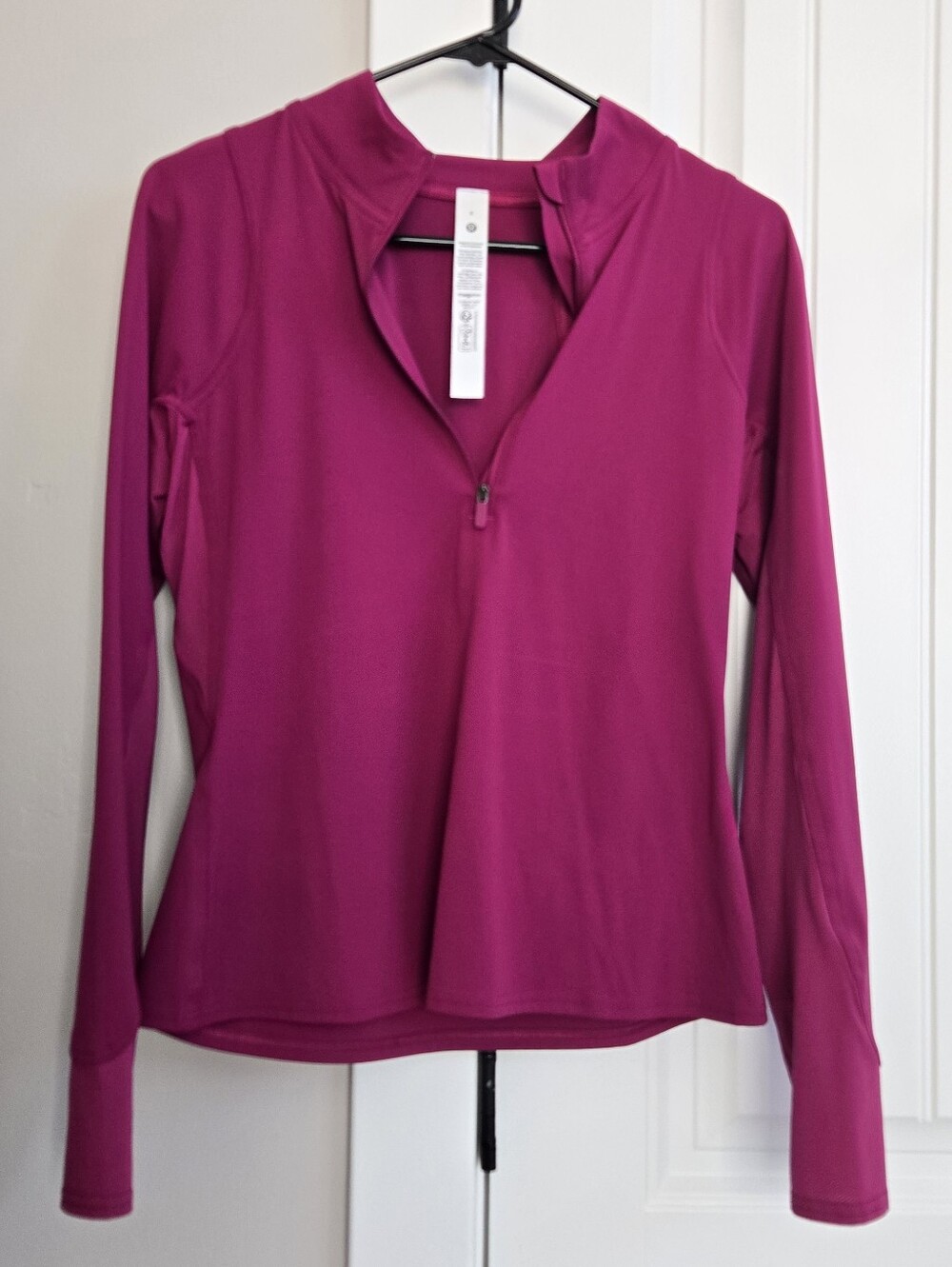 lululemon athletica Magenta Half-Zip Long Sleeve Top